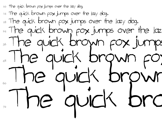 Draconian Mechanical Pencil font waterfall