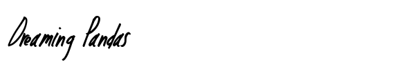 Dreaming Pandas font