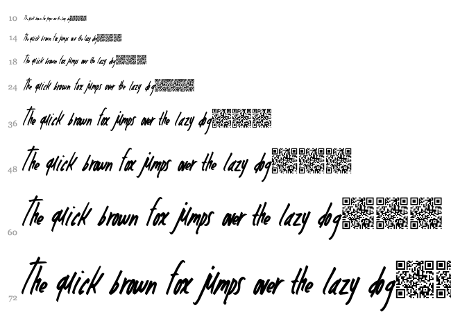 Dreaming Pandas font waterfall
