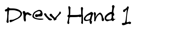Drew Hand 1 font
