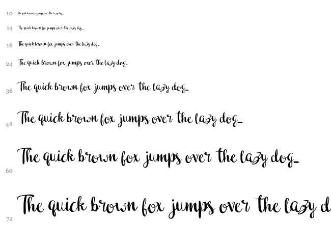 Druchilla font waterfall