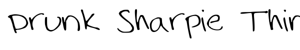Drunk Sharpie Thin font