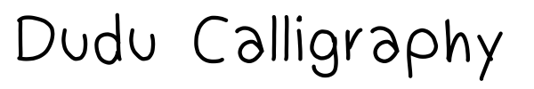 Dudu Calligraphy font preview