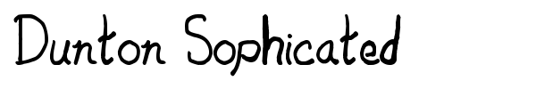 Dunton Sophicated font preview
