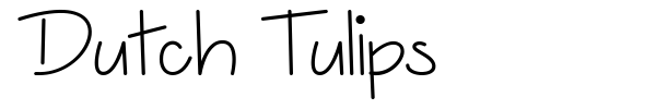 Dutch Tulips font