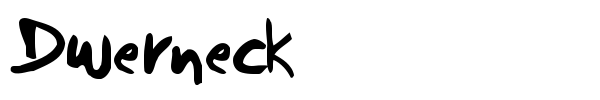 Dwerneck font