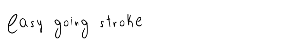Easy going stroke font