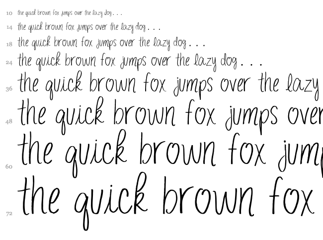 Easy Morning font waterfall