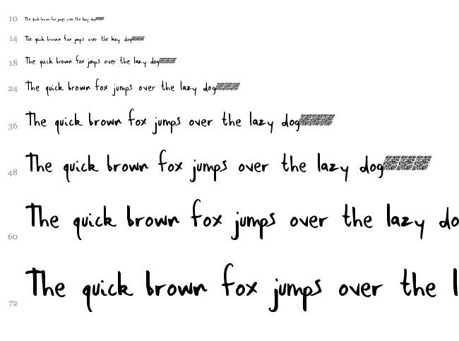 Easy Dough DT font waterfall