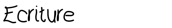 Ecriture font