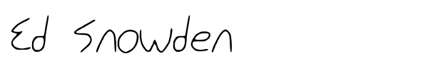 Ed Snowden font