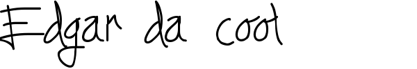 Edgar da cool font
