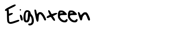 Eighteen font