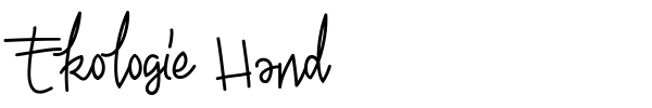 Ekologie Hand font