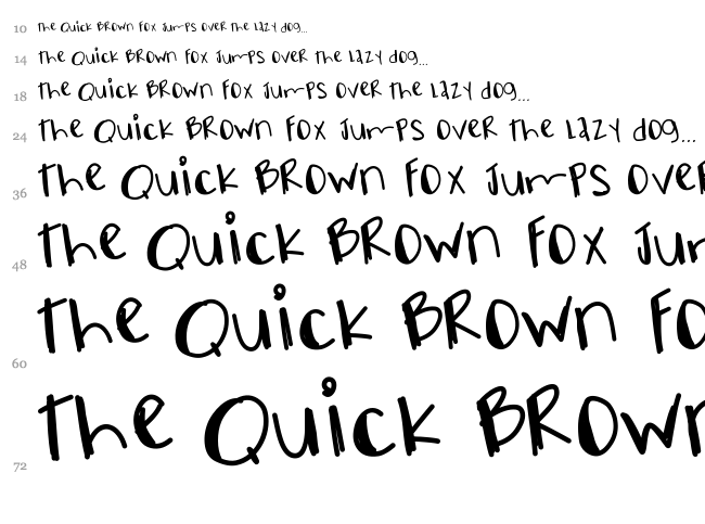 Electric Circus font waterfall
