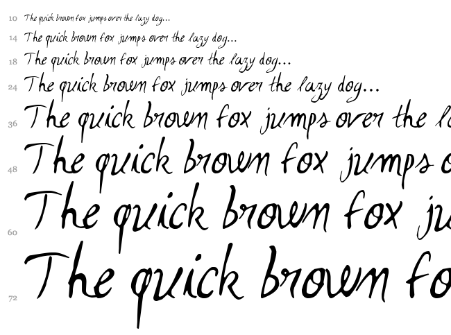Elegance font waterfall
