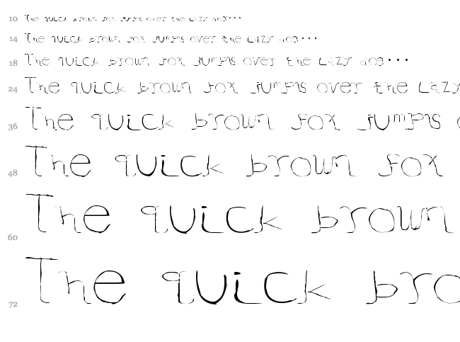Elegant font waterfall