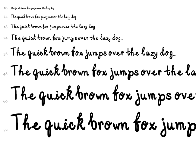 Elegant Ink font waterfall