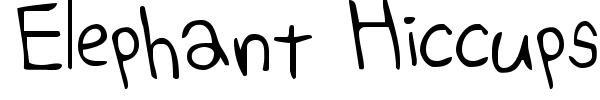 Elephant Hiccups font preview