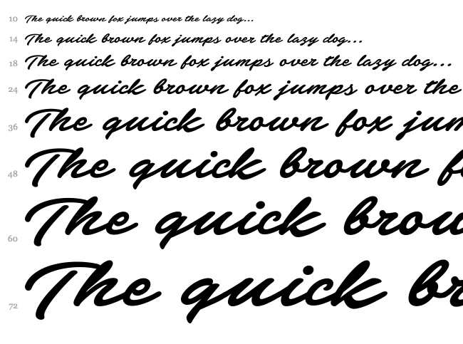 Elevate font waterfall
