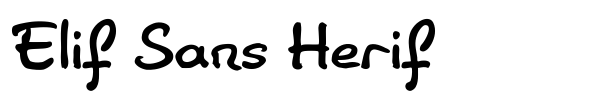 Elif Sans Herif font preview
