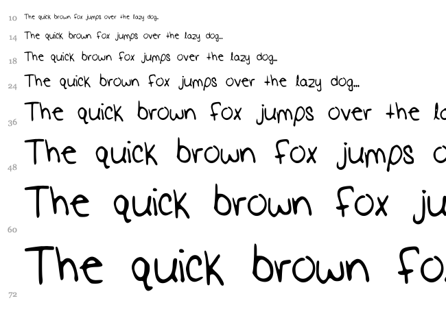 Elise font waterfall