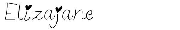 Elizajane font