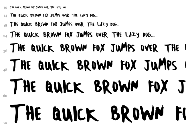 Emilee Caps font waterfall