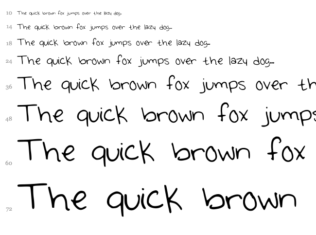 Emmys Handwriting font waterfall