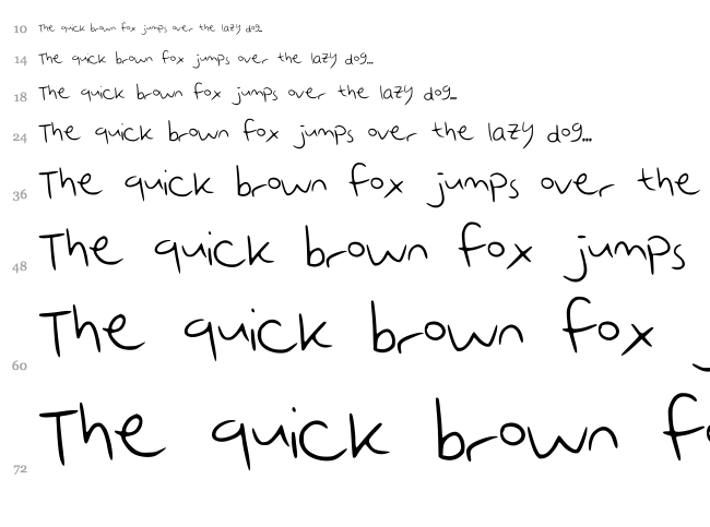 Emobot font waterfall