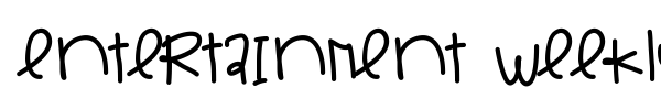 Entertainment Weekly font
