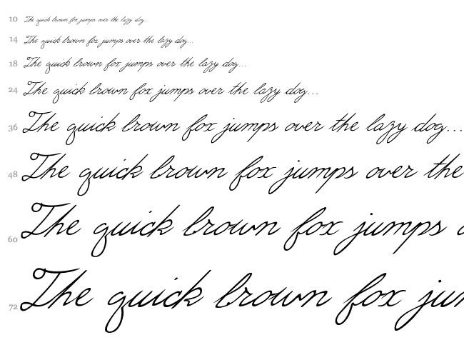 Eric's font waterfall