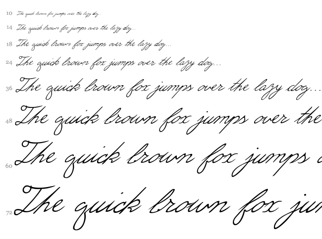 Eric's font waterfall