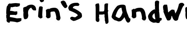Erin's Handwriting 2 font