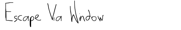 Escape Via Window font
