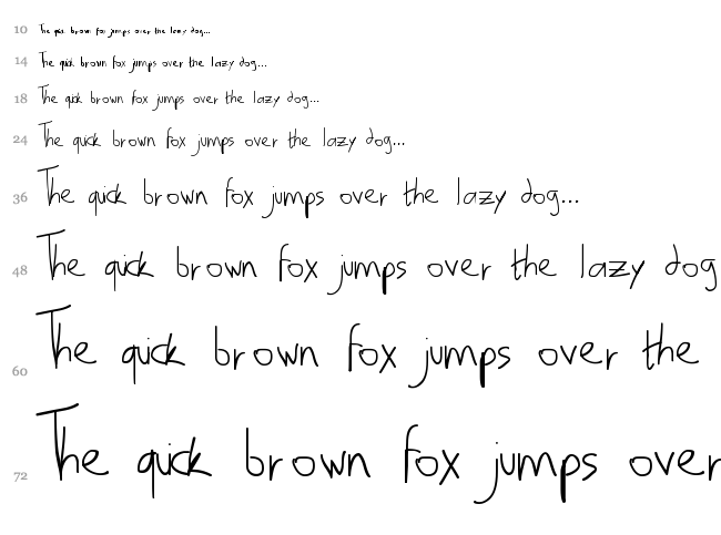 Escape Via Window font waterfall