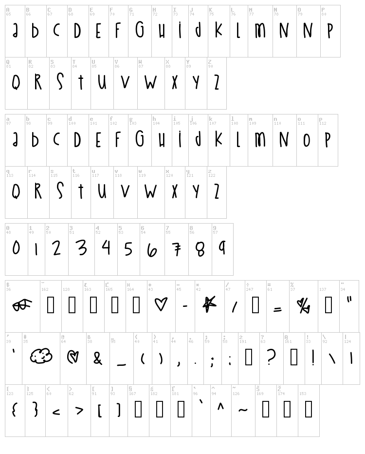 Esta Noche font map