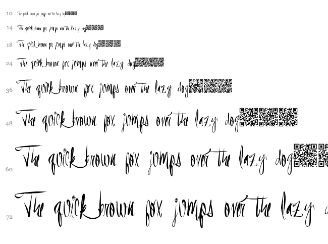 Event Shark font waterfall
