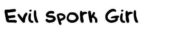 Evil Spork Girl font