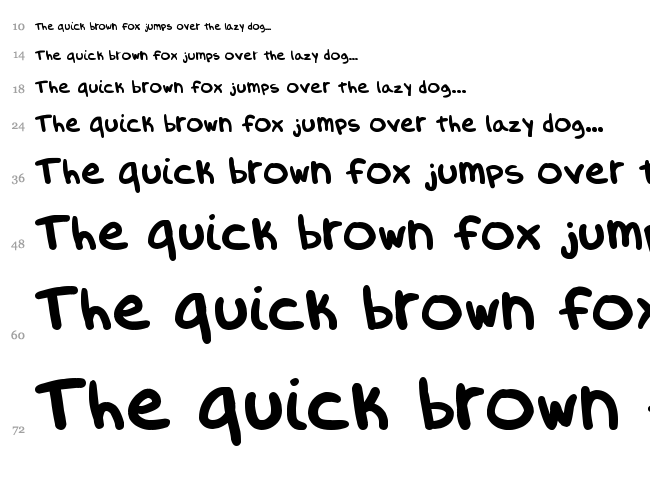 Evil Spork Girl font waterfall