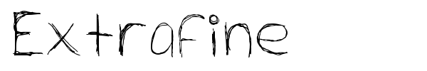 Extrafine font