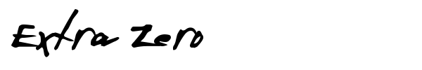 Extra Zero font