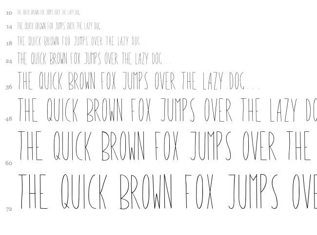 Fab Craft font waterfall