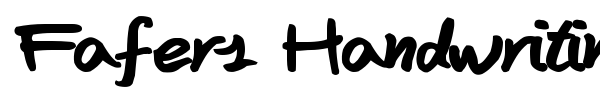 Fafers Handwriting font preview