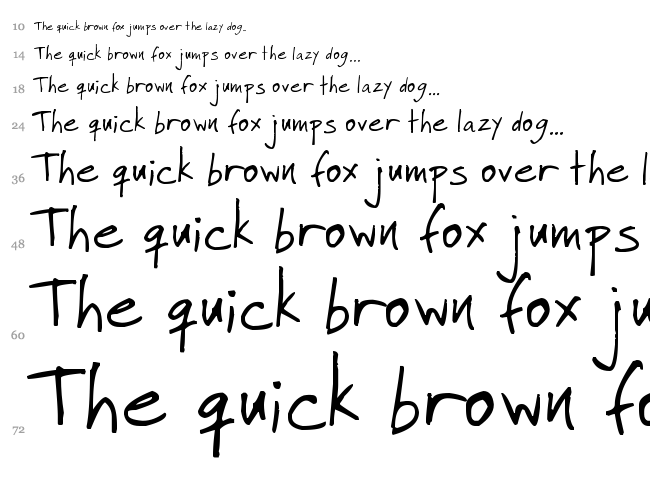 Faraco Hand font waterfall