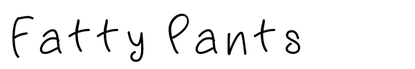 Fatty Pants font