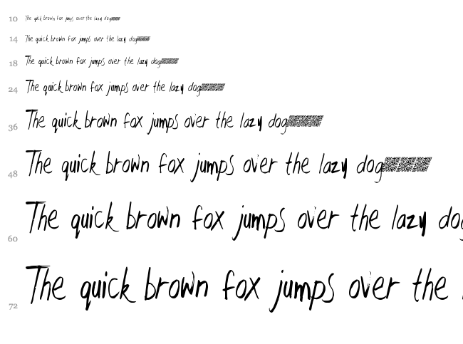 Fault Line DT font waterfall
