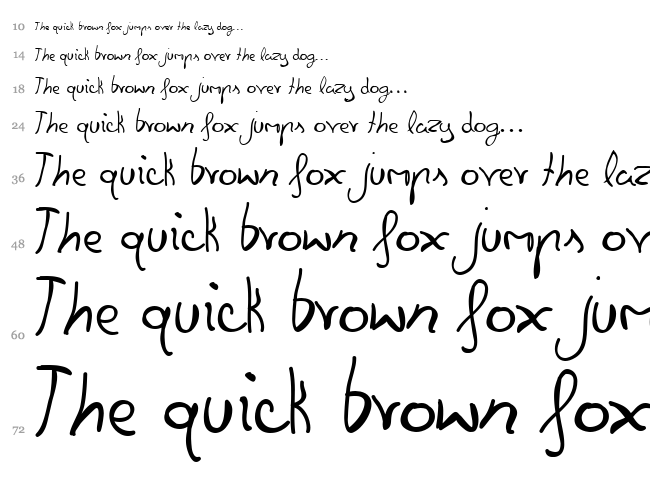 Felipe Script font waterfall