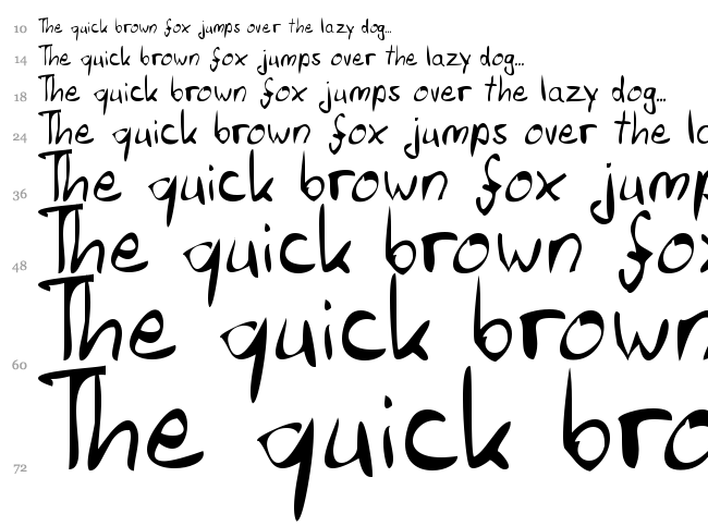 Felix Hand font waterfall