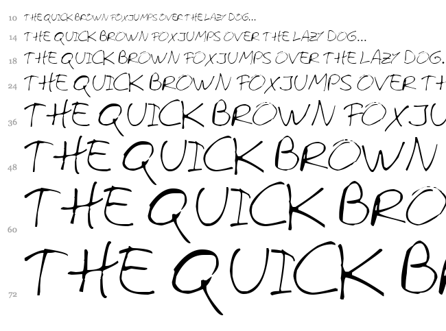 Felixsalotto font waterfall